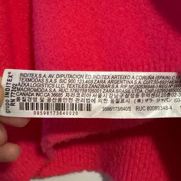 Zara Women’s Pink Cropped Sweater - Picture 5 of 6